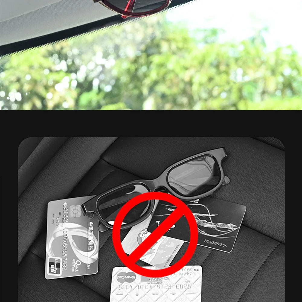 Car Visor Organizer – Multi-Pocket Pouch Bag for Cards, Glasses & Storage, Scratch-Resistant Auto Visor Holder for Car Interior