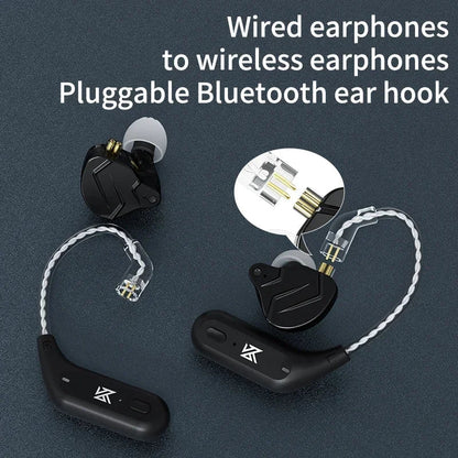 KZ AZ09 HD Bluetooth Earphones – Wireless HIFI Ear Hook Headset with Charging Case, Compatible with KZ EDXPRO ZSNPRO ZS10PRO