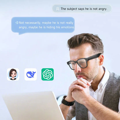 AI Smart Glasses — 8MP Camera Bluetooth Sunglasses with Audio, Video, Calls, Music Player, Multifunctional Wearable
