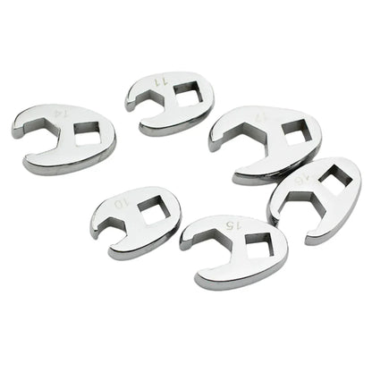 10pcs 3/8" Drive Crowfoot Wrench Set — 10-22mm Metric Open-End Spanners for Torque Wrenches