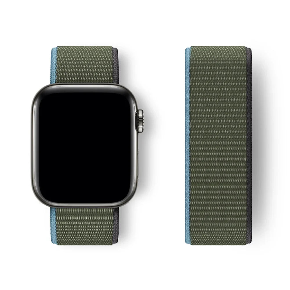 Sport Loop Strap for Apple Watch Band 40mm–49mm – Compatible with Series 3–10, SE & Ultra Adjustable Bracelet