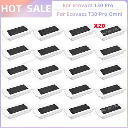 Replacement Parts for Ecovacs T30 Pro Omni & YEEDI M12 Ultra Plus – Main Roller, Side Brush, Filter, Dust Bag, Mop Cloth