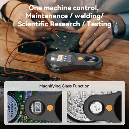 2.0 Inch 500X Digital Microscope - 1080P Video Coin Microscope with Magnifying Glass & 8 LEDs, for Electronics Repair, Windows/Mac