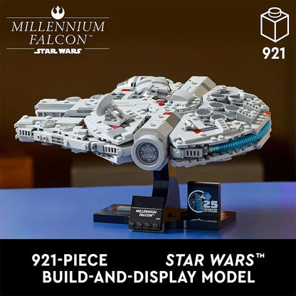 LEGP Space Wars Millennium Falcon Building Blocks – 25th Anniversary Starship Model 75375 for Home Décor