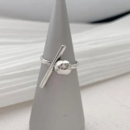 925 Sterling Silver Geometric Ring — BF CLUB Fashion Handmade Ring for Women, Party & Christmas Gift