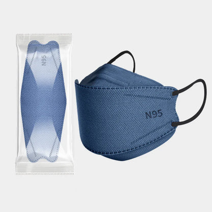 20-120PCS Disposable Fish-Shaped KN95 Face Masks – 4-Layer Protective, Breathable Mask for Men & Women