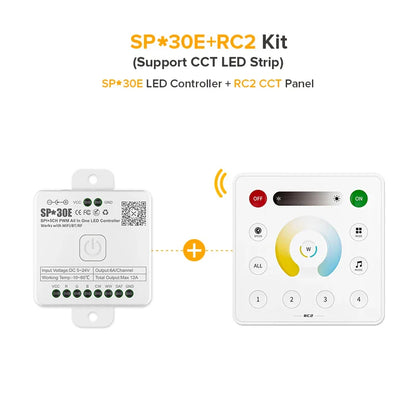 SP530E/SP630E All-in-One WiFi LED Controller, 5CH PWM SPI Pixel LED Strip Control, Compatible with WS2811 WS2812B SK6812 FCOB, Alexa & Google Home Support, Bluetooth Smart Lighting Module