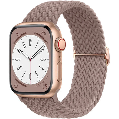 Elastic Braided Solo Loop Apple Watch Band – Adjustable Stretch Strap for Series SE, 5–11 & Ultra 3 (40mm–49mm)