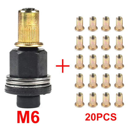21+1PCS Hand Rivet Nut Tool Set — Manual Riveter for M4-M10 Nuts with Easy Installation Accessories