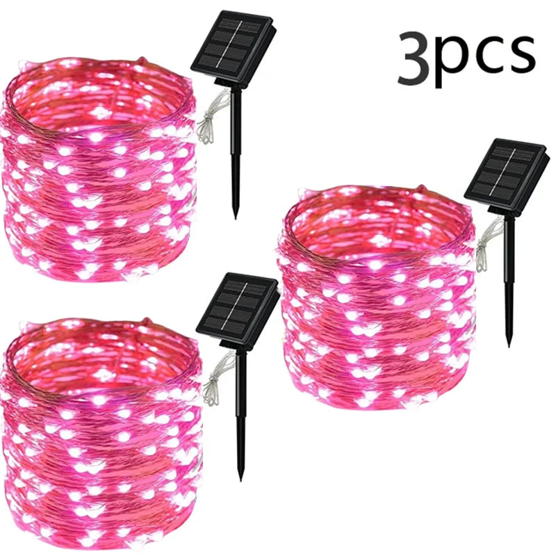 Solar LED Fairy String Lights - Waterproof Outdoor Garden Twinkle Lights for Patio & Party Decor