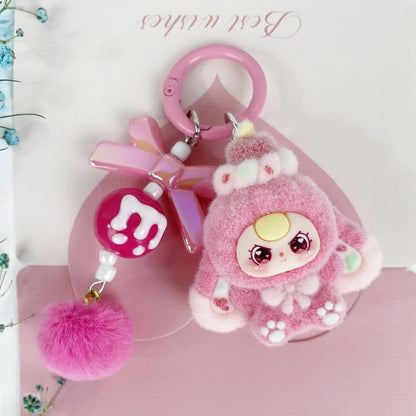 Kawaii Baby Three Cartoon Keychain - Mini Doll Bag Pendant, Cute DIY Accessory & Decorative Gift