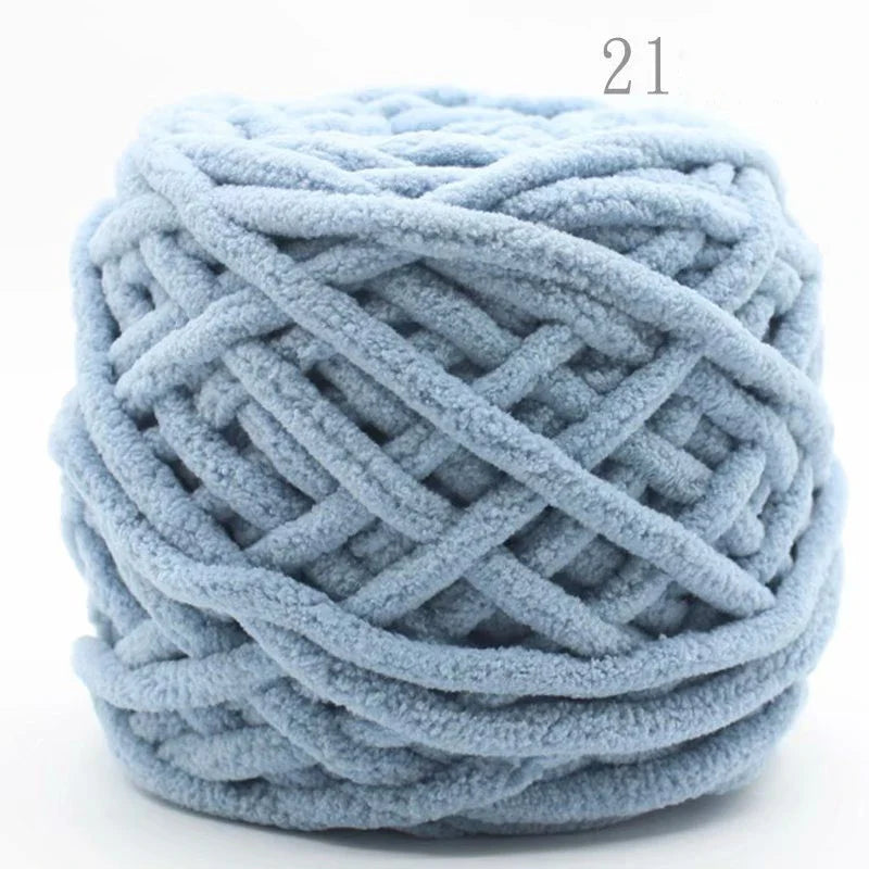 3PCS 300g Soft Chenille Knitting Yarn – Thick Ice Strip Cotton Wool Yarn for DIY Handmade Blankets, Scarves & Craft Projects