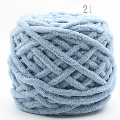 3PCS 300g Soft Chenille Knitting Yarn – Thick Ice Strip Cotton Wool Yarn for DIY Handmade Blankets, Scarves & Craft Projects