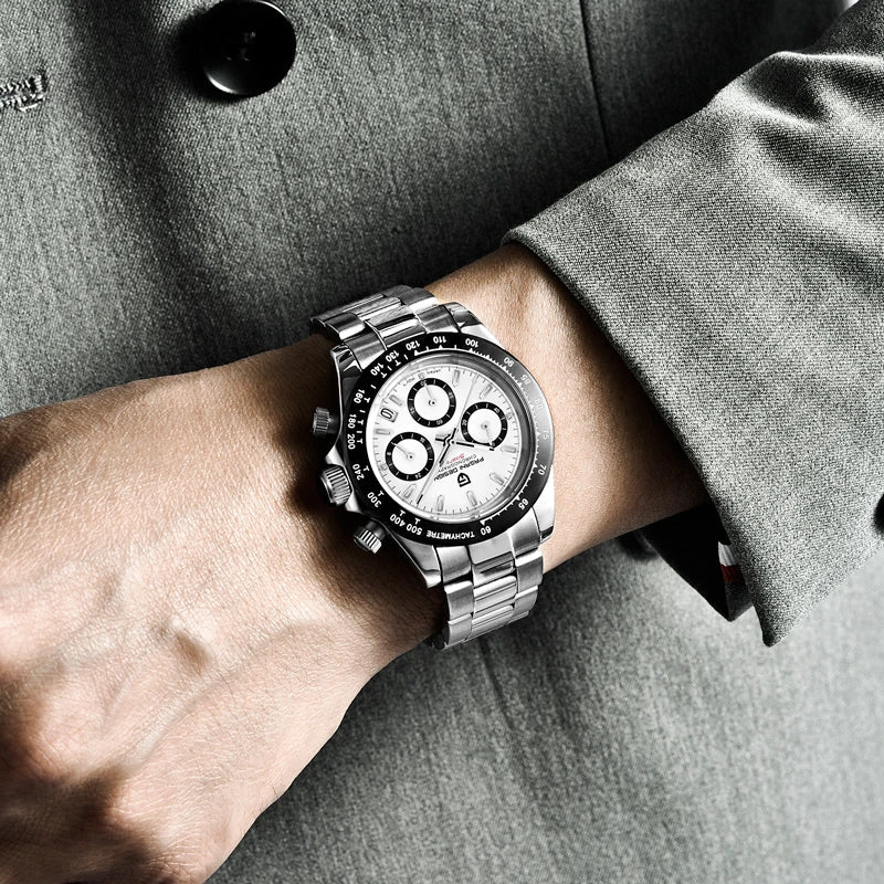 PAGANI DESIGN 2024 Quartz Men's Luxury Business Watch – Chronograph VK63 Waterproof