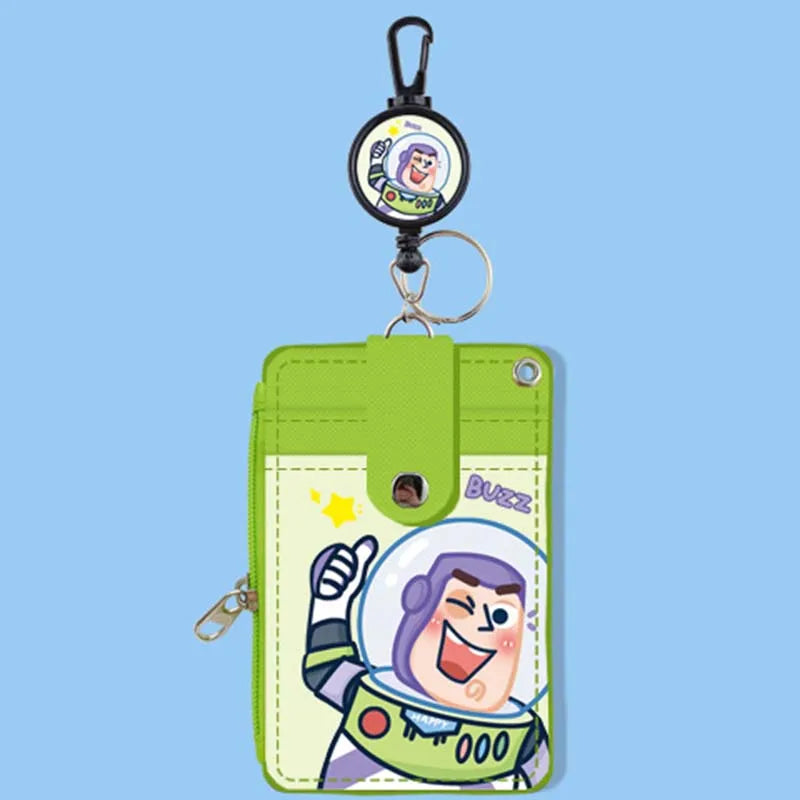 Unisex 5-Bit Badge Reel Business Card Holder with PU Neck Strap & Coin Purse – ID, Bus & IC Card Lanyard
