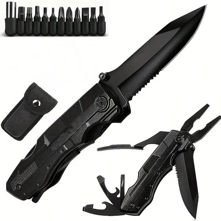 Multifunctional EDC Pliers Tool - Portable Multi-Head Folding Utility Tool for Outdoor & Home Maintenance