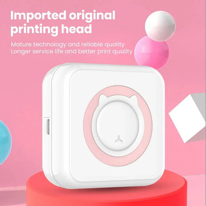 Olaf Mini Printer: Portable Thermal Stickers Paper Inkless Bluetooth Wireless Impresora for Android and iOS