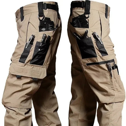 Men's Tactical Work Pants – Waterproof Outdoor Cargo Trousers with Multi-Pockets for Hiking & Workwear