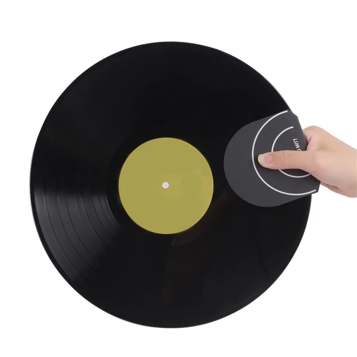 Record Cleaner Handler Mitt — Vinyl LP Disc Cleaning Pad for Fingerprint-Free Protection