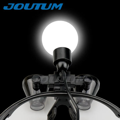 3.5X/2.5X Binocular Dental Loupe – Surgical Magnifier with LED Headlight for Medical Operations