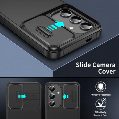 Samsung Galaxy S Series Slide Camera Armor Case – Compatible with S21/S22/S23/S24/S25 Ultra & FE Models