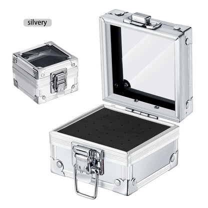 Professional Nail Drill Bit Holder - 25-Hole Aluminum Storage Box for Nail Art Tools
