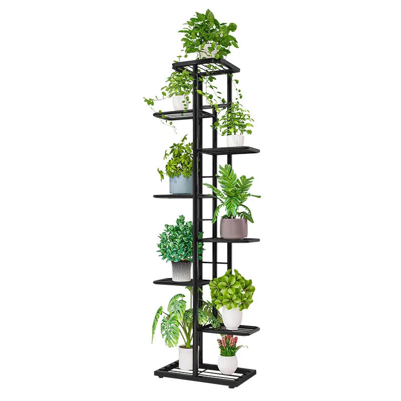 Cordlal Iron Plant Stand 6/7/8-Layer Flower Pot Holder Rack Organizer for Home Garden Decor