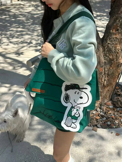 New Snoopy Tote Bag | Large Capacity Casual Shoulder Bag for Girls, Travel & Everyday Use