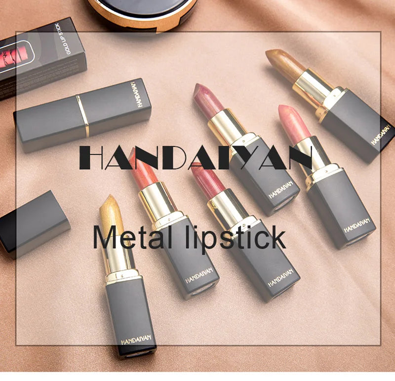 Handaiyan 9 Colors Lipstick – Glitter, Matte, Velvet, Nude, Shimmer, Sexy Red, Long-Lasting, Waterproof Professional Makeup