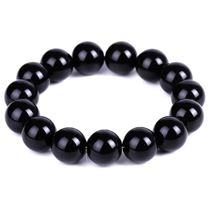 Black Obsidian Natural Stone Bracelet | Fat Relief, Blood Circulation & Anti-Anxiety Jewelry for Men & Women