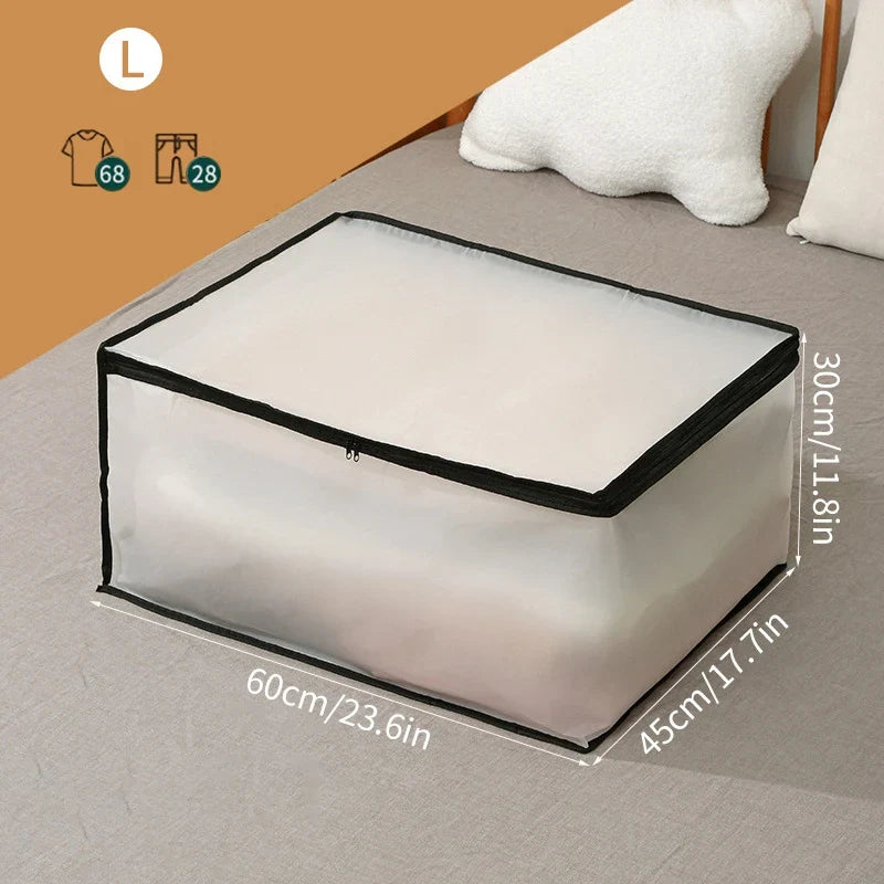 Large Waterproof Clothes Storage Bag – Dustproof Quilt & Wardrobe Organizer, Foldable Luggage Closet Storage Solution