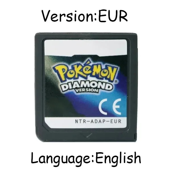 Pokemon Series DS Game Cartridge – Platinum, Pearl, Diamond, HeartGold, SoulSilver, Multilingual for NDS/3DS Consoles