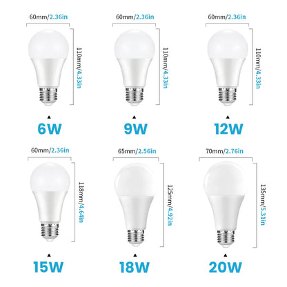 Motion Sensor LED Bulb E27 – 6W to 20W Radar Light Lamp for Home, Stairway & Pathway (110V/220V)
