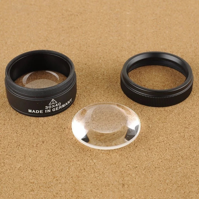 Premium 30x 40mm Magnifying Glass Loop – Microscope Lens for Coins, Stamps & Jewelry