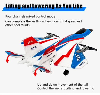 RC F22 Stunt Plane — 2.4G Remote Control 3D Glider Airplane EPP Foam Toy for Kids
