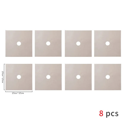 Gas Stove Protector Mats – 1/4/6/8PCS Cooker Liner for Kitchen Stovetop Cleaning