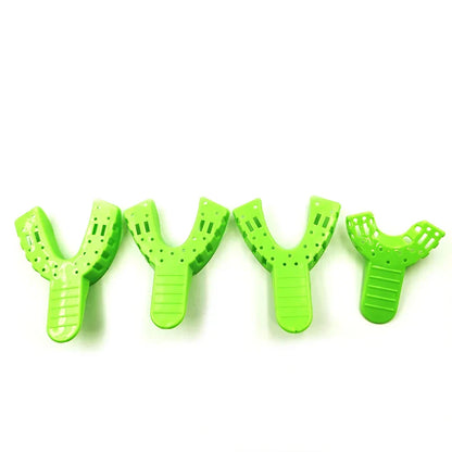 10Pcs Dental Implant Impression Trays Plastic Teeth Holders Plaster Mold Dental Lab Tools