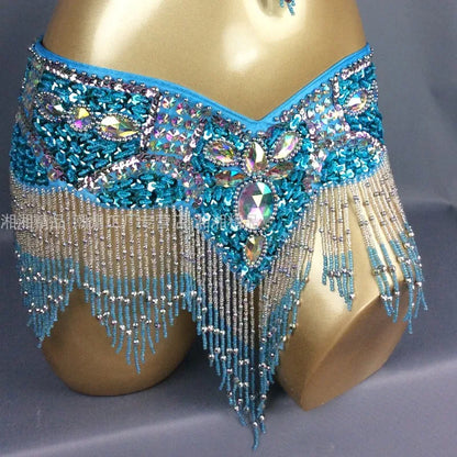 Sexy Girl Belly Dance Costume Set – Bra & Belt Set in 10 Colors for Ladies Bellydancing