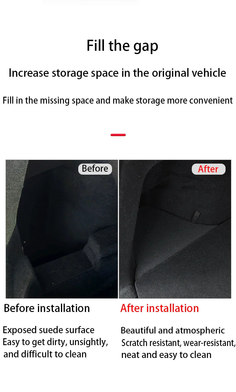 Tesla Model Y Berlin/Austin 2022-2025 Trunk Side Storage Bins – TPE Cargo Organizer with Carpet Lids