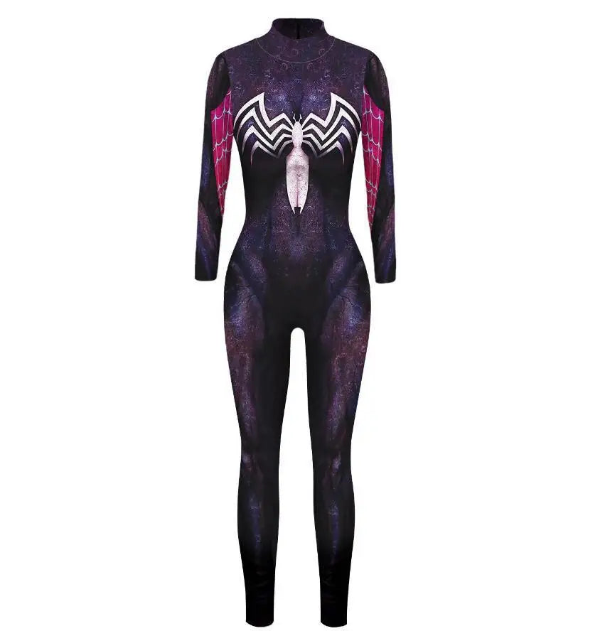MINISO Women’s Cosplay Bodysuit – Sexy Spiderman, Iron Man & Gwen Stacy Jumpsuit for Halloween & Superhero Parties