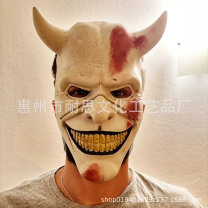 The Black Phone Horror Half Face Mask – Scary Halloween Masquerade Cosplay Accessory