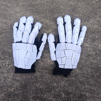 3D Printed Gothic Mechanical Gloves - Handmade Punk Techwear Cosplay Hand Armor
