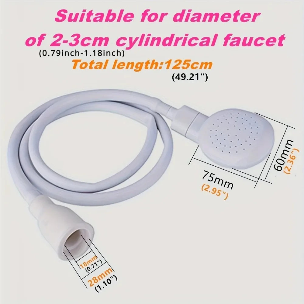 Multifunctional Faucet Shower Sprinkler with Drain Filter & Hose – Sink Wash Head, Shower Extender for Bathroom and Pet Bath Cleaning
