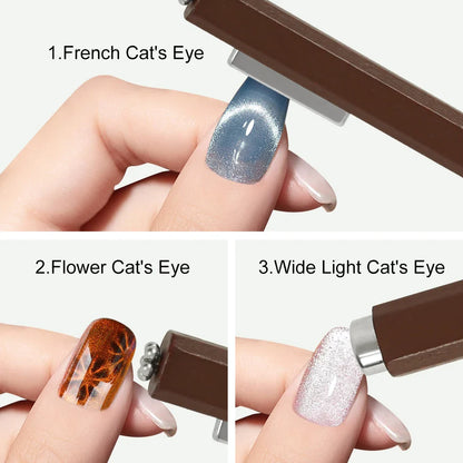 3-in-1 Magnetic Cat Eye Nail Stick – 130mm Multifunctional Gel Polish Magnet Pen with Strong Cylinder Design