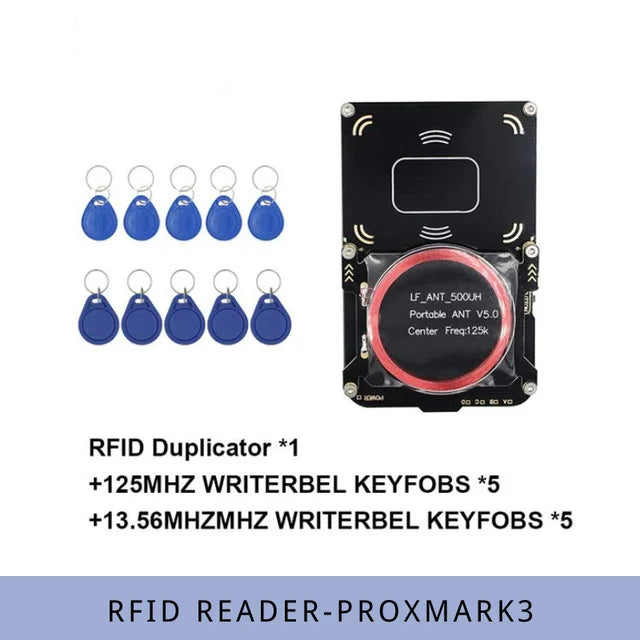 Proxmark3 PM3 Rdv 5.0 Kit – RFID Smart Chip T5577 Card Writer, 13.56MHz NFC Key Copier, IC ID Reader & Programmer Duplicator