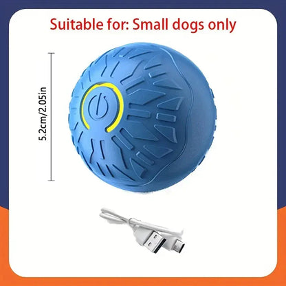 Smart Interactive Dog Toy Ball – USB Rechargeable Automatic Rolling & Bouncing Chew Toy for Puppies to Large Dogs