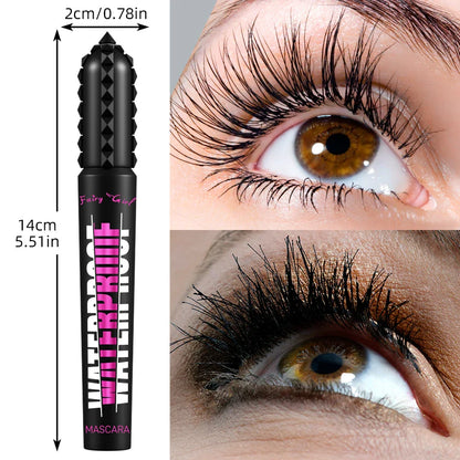 Black Waterproof Mascara – 4D Lengthening Eyelash Extension Makeup for Korean Cosmetics