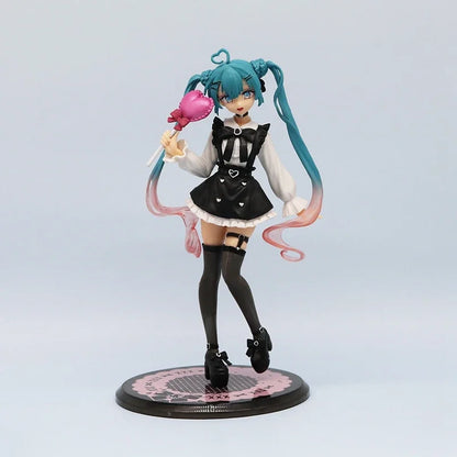11cm Hatsune Miku Desktop Action Figure – Cute Neko T-Shirt Anime Figurine, Kawaii Girl Model Toy Gift