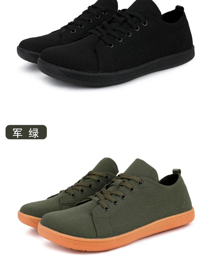 Wide Toe Barefoot Shoes for Men & Women – Minimalist Walking Sneakers with Zero Drop Sole & Breathable Mesh