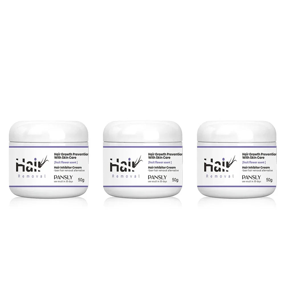 50g Hair Removal Cream - Permanent Hair Growth Inhibitor for Beard, Legs, Body & Armpits - Painless Depilatory Cream